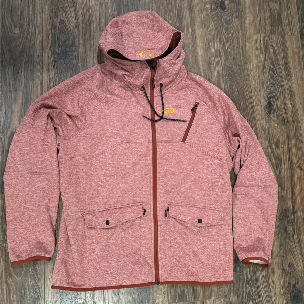 Oakley Red Zip Up Sweater